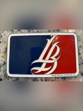 Long Beach Clothing Co. Men's Red & Navy Belt Buckle
